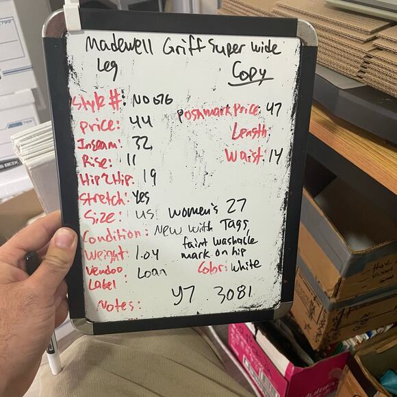 Madewell Griff Superwide Leg Cargo Utility Tie Detail Pants US Women's 27 New - Picture 9 of 9